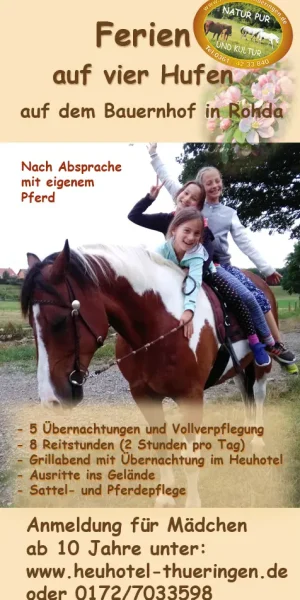 Flyer-Reiterferien in Thüringen 2026